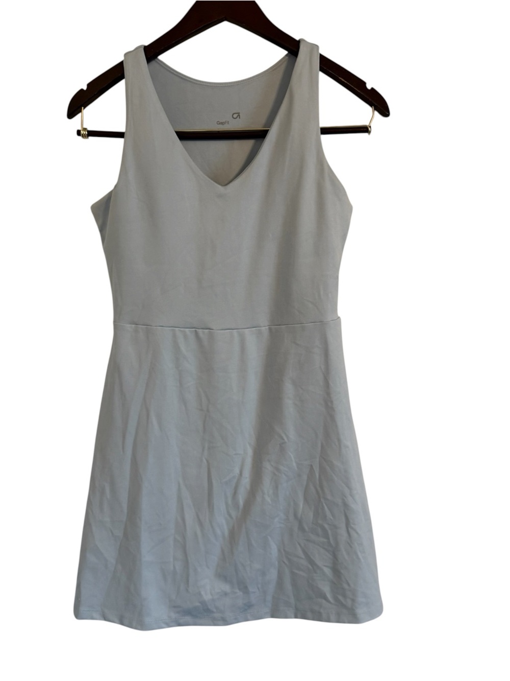 Gap Casual V-Neck Light Blue  Women’s Dress Size Small with Biker shorts